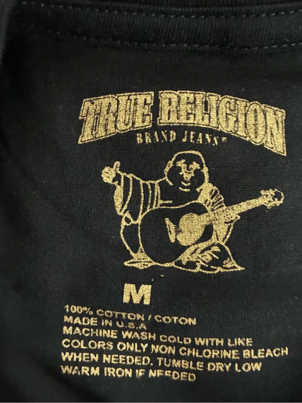 New Men’s True Religion  Black Graphic T-shirt Size M